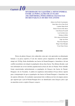 Capítulo 10 - Diversidade Nucleotídica Mitocondrial entre as