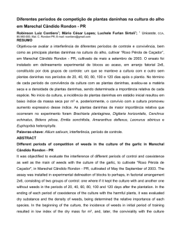 Diferentes períodos de competição de plantas daninhas na cultura