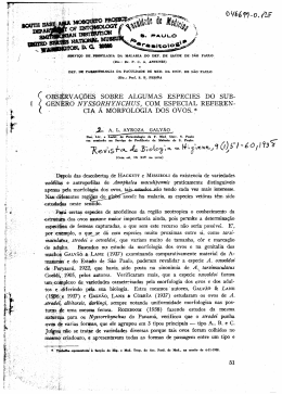 Observacoes sobre algumas especies do subgenera