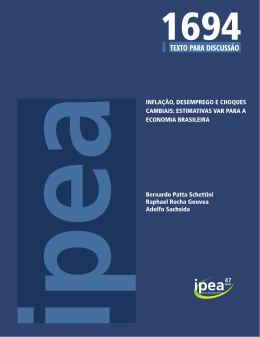 47 INFLA&Ccedil;&Atilde;O, DESEMPREGO E CHOQUES CAMBIAIS