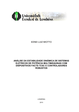 AN&Aacute;LISE DA ESTABILID EL&Eacute;TRICOS DE POT&Ecirc;NC