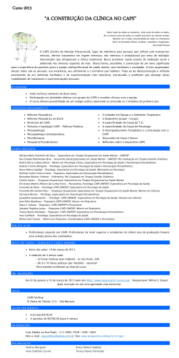&ldquo;A CONSTRU&Ccedil;&Atilde;O DA CL&Iacute;NICA NO CAPS&rdquo;