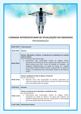 i jornada interdisciplinar de atualiza&ccedil;&atilde;o em obesidade