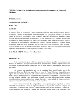 TITULO: Software livre aplicado academicamente e