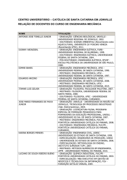 centro universit&aacute;rio &ndash; cat&oacute;lica de santa catarina em joinville rela&ccedil;&atilde;o