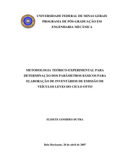 Metodologia te&oacute;rico-experimental para determina&ccedil;&atilde;o dos