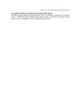 2.1.6 APOIO ESPECIALIZADO/ENGENHARIA MEC&Acirc;NICA