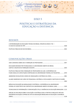POLITICAS E ESTRATEGIAS DA EAD