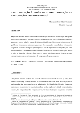 EAD - EDUCA&Ccedil;&Atilde;O &Agrave; DIST&Acirc;NCIA: A NOVA CONCEP&Ccedil;&Atilde;O EM