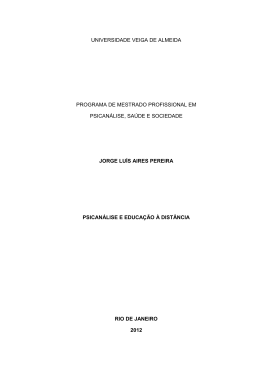 Psicanálise e educação à distância