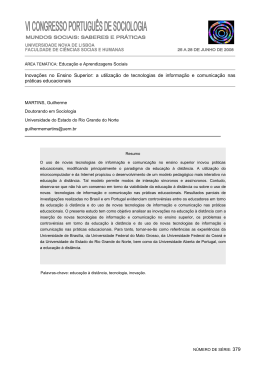 Inova&ccedil;&otilde;es no Ensino Superior: a utiliza&ccedil;&atilde;o de tecnologias de