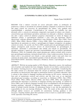 autonomia na educação à distância