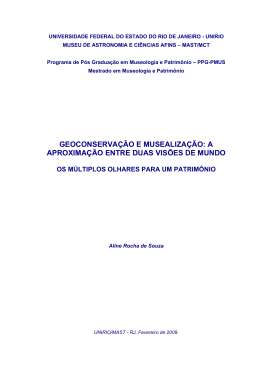 Geoconserva&ccedil;&atilde;o e musealiza&ccedil;&atilde;o: a aproxima&ccedil;&atilde;o entre duas vis&otilde;es