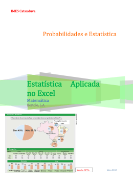 Estat&iacute;stica Aplicada no Excel