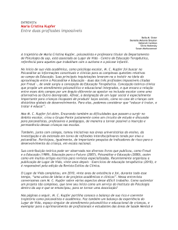 Entre duas profiss&otilde;es imposs&iacute;veis
