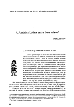 A Am&eacute;rica Latina entre duas crises*