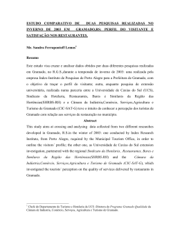 ESTUDO COMPARATIVO ENTRE DUAS PESQUISAS