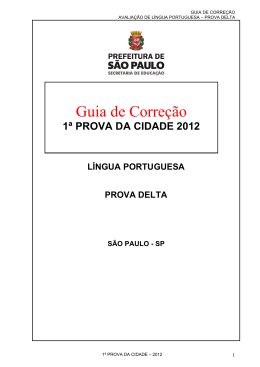 prova delta_lp_guia_de_cor_1ª - Secretaria Municipal de Educação