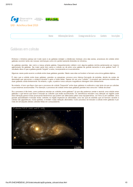 Gal&aacute;xias em colis&atilde;o - Observat&oacute;rio Nacional