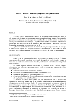 Eros&atilde;o Costeira &ndash; Metodologias para a sua Quantifica&ccedil;&atilde;o Jo&atilde;o