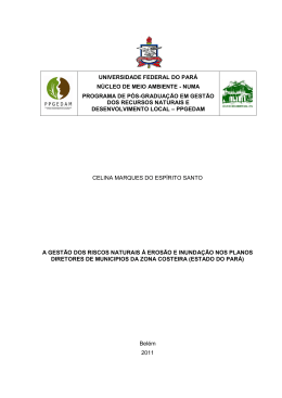 a gest&atilde;o dos riscos naturais &agrave; eros&atilde;o e - ppgedam