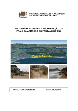 Projeto b&aacute;sico da revitaliza&ccedil;&atilde;o da praia da Arma&ccedil;&atilde;o