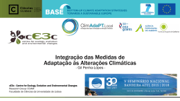 Integra&ccedil;&atilde;o das Medidas de Adapta&ccedil;&atilde;o &agrave;s