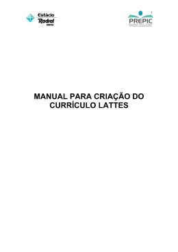 Manual para Criação do Currículo Lattes