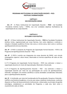 programa institucional de capacitação docente