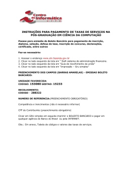 instru&ccedil;&otilde;es para pagamento de taxas de servi&ccedil;os na p&oacute;s