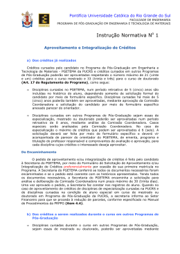 Instr Normativa 01 - Aproveitamento de Creditos
