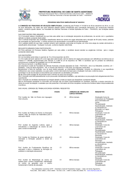 Edital Selecao Fachuca - Prefeitura municipal do Cabo de Santo
