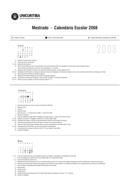 calendário acadêmico 2008