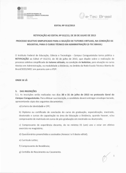 Retificação.