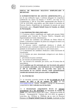 Edital - Di&aacute;rio Oficial