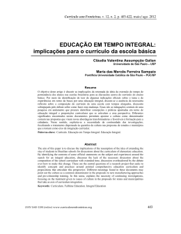 Veja o Artigo - Curr&iacute;culo sem Fronteiras