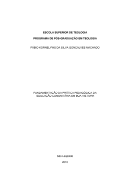 escola superior de teologia programa de p&oacute;s-gradua&ccedil;&atilde;o em