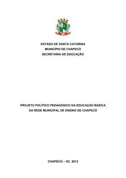 Chapecó - Proposta Curricular SC 2014
