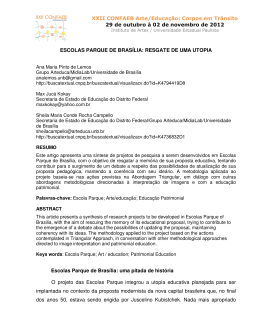 XXII CONFAEB Arte/Educa&ccedil;&atilde;o: Corpos em Tr&acirc;nsito 29 de outubro &agrave;