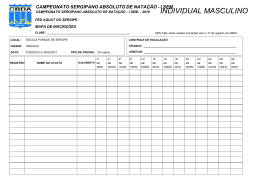 mapa de inscrição - masculino - WebEsportes.com.br