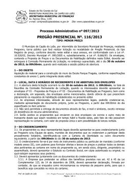 pregão presencial nº. 116/2013