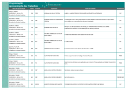 Programa&ccedil;&atilde;o Apresenta&ccedil;&atilde;o dos Trabalhos - SR3-Uerj
