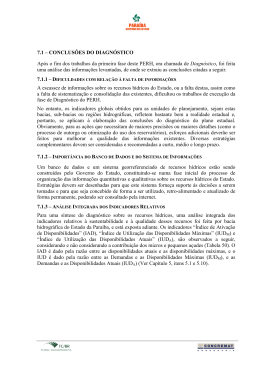 7.1 &ndash; CONCLUS&Otilde;ES DO DIAGN&Oacute;STICO Ap&oacute;s o fim dos trabalhos