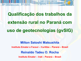 Qualificação dos trabalhos da extensão rural no Paraná com uso de