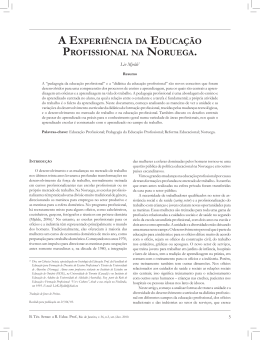 a experi&ecirc;ncia da educa&ccedil;&atilde;o profissional na noruega.