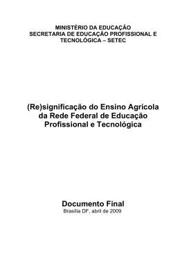 (Re)significa&ccedil;&atilde;o do Ensino Agr&iacute;cola da Rede Federal de Educa&ccedil;&atilde;o