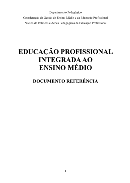 educa&ccedil;&atilde;o profissional integrada ao ensino m&eacute;dio