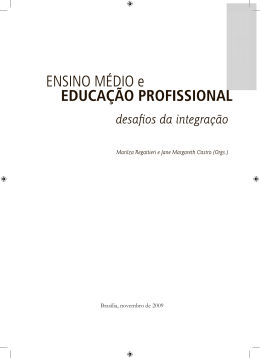 Ensino m&eacute;dio e educa&ccedil;&atilde;o profissional
