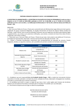 Abertura Edital I - Secretaria de Educa&ccedil;&atilde;o/PE