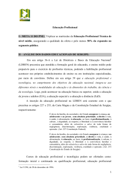 META 11 DO PNE: Triplicar as matrículas da Educação Profissional